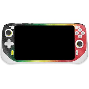 MightySkins Glossy Glitter Skin Compatible with Logitech G Cloud Gaming Handheld - Rasta Rainbow | Protective, Durable High-Gloss Glitter Finish | Easy to Apply | Made in The USA