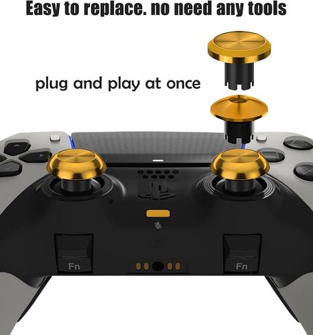 Replacement Metal Thumbsticks for Ps5 Ps4 Ps5 Edge Controller 6 in 1 Swap Analog Joystick Thumb Grips Accessories (Blue) in Kuwait