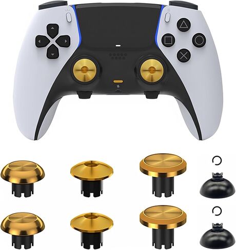 Replacement Metal Thumbsticks for Ps5 Ps4 Ps5 Edge Controller 6 in 1 Swap Analog Joystick Thumb Grips Accessories (Blue) in Kuwait