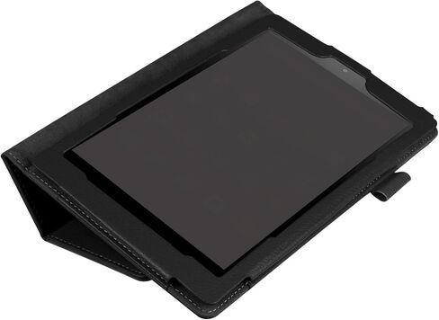 حافظة Asng Fire HD 8 2018/Fire HD 8 2017/Fire HD 8 2016 - حافظة بحامل من جلد البولي يوريثان الفاخر مع تنبيه/غفو تلقائي لـ Fire HD 8 (الجيل الثامن / السابع / السادس) (أسود) in Kuwait