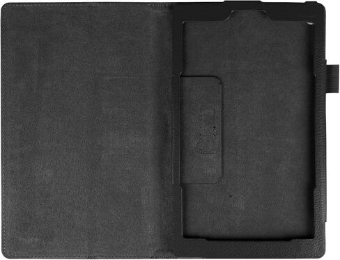 حافظة Asng Fire HD 8 2018/Fire HD 8 2017/Fire HD 8 2016 - حافظة بحامل من جلد البولي يوريثان الفاخر مع تنبيه/غفو تلقائي لـ Fire HD 8 (الجيل الثامن / السابع / السادس) (أسود) in Kuwait