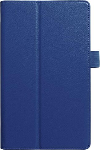 Asng Fire HD 8 2018/Fire HD 8 2017/Fire HD 8 2016 Case - Premium PU Leather Folio Stand Cover Case with Auto Wake/Sleep for Fire HD 8 (8th / 7th / 6th Generation) (Black) in Saudi Arabia