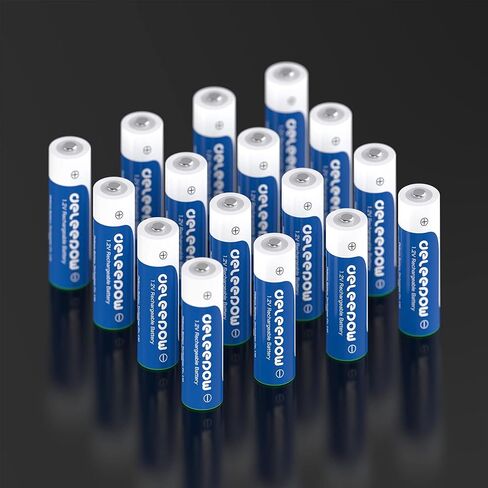 Deleepow AA Rechargeable Batteries Nimh 3300mAh 1.2V Batteries AA Size Rechargeable High Capacity 1200 Cycles 8-Pack(Only Battery) in Saudi Arabia