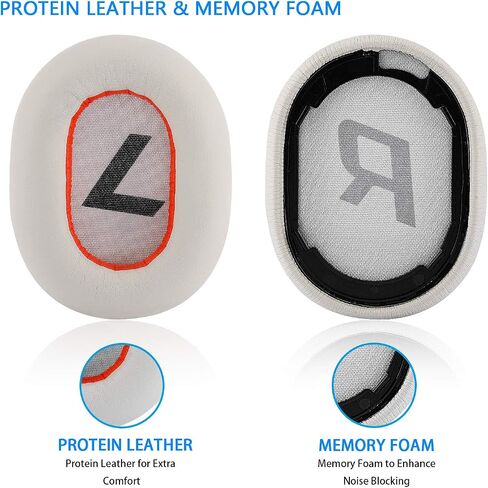 Replacement Earpads for Plantronics BackBeat Pro 2 Wireless Noise Cancelling Headphones with Protein Leather & Memory Foam Ear Cushions (Grey) in Kuwait