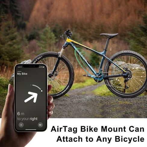 Waterproof AirTag Bike Mount Hidden: Bike AirTag Holder for Bike, Anti Theft AirTag for Bike, Bike Tracker Air Tag Bike AirTag Hidden Bike Mount Compatible with Apple AirTag with Reflective Tape in Saudi Arabia