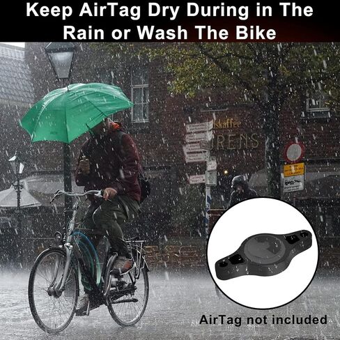 Waterproof AirTag Bike Mount Hidden: Bike AirTag Holder for Bike, Anti Theft AirTag for Bike, Bike Tracker Air Tag Bike AirTag Hidden Bike Mount Compatible with Apple AirTag with Reflective Tape in Saudi Arabia