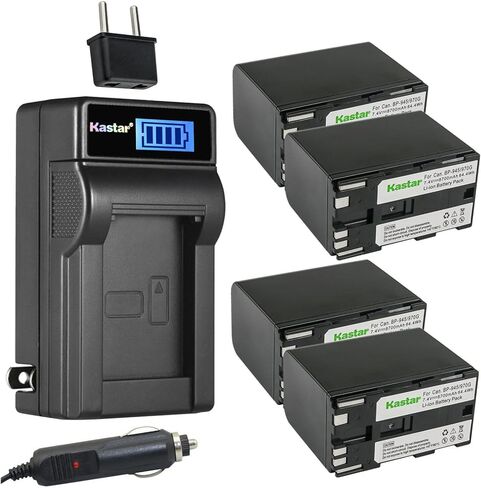 Kastar 3-Pack BP-970G Battery and LCD AC Charger Compatible with Canon V520, XF100, XF105, XF200, XF205, XF300, XF305, XH-G1 HDV, XH-G1S, XH-G1S HD, XL-H1A, XL-H1S, XL-H1S HD, XL-1, XL-1S, XL-2 Camera in Saudi Arabia