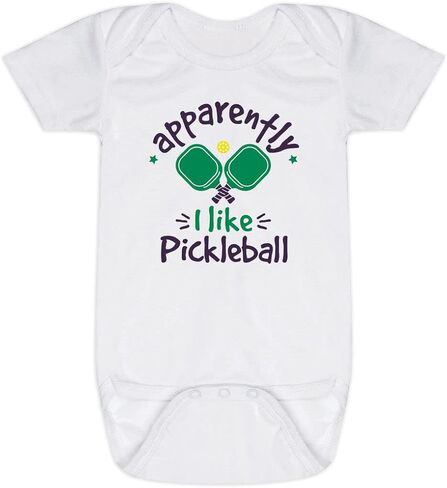 ChalkTalkSPORTS Pickleball Baby & Infant One Piece | Pickleball Theme Bodysuits in Kuwait