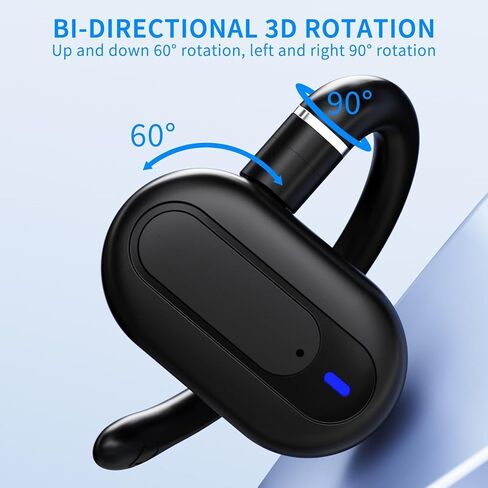 سماعات أذن مفتوحة، مقاومة للتعرق، وقت تشغيل 24 ساعة، تصميم دوار ثنائي المحور، بلوتوث محمول 5.4، شحن سريع، مكالمات واضحة، رائعة للمكتب، الجري، التمرين، ركوب الدراجات (أسود) in Kuwait