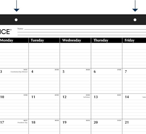 AT-A-GLANCE 2025 Desk Calendar, Desk Pad, Monthly, 21-3/4" x 17", Large, Ruled Blocks, 3 Pack (AZSK240025) in Kuwait