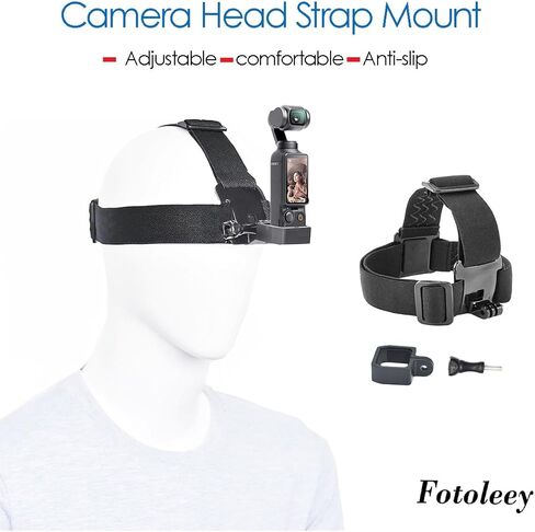 مجموعة ملحقات Fotoleey لـ DJI Osmo Pocket 3 حزام الصدر جبل حزام الرأس جبل حقيبة الظهر جبل المعصم جبل قابل للتعديل in Kuwait