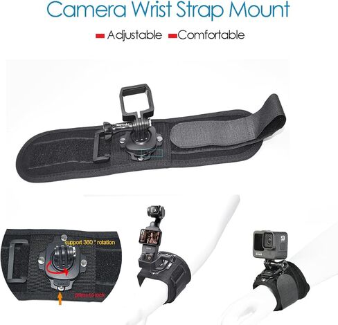 مجموعة ملحقات Fotoleey لـ DJI Osmo Pocket 3 حزام الصدر جبل حزام الرأس جبل حقيبة الظهر جبل المعصم جبل قابل للتعديل in Kuwait