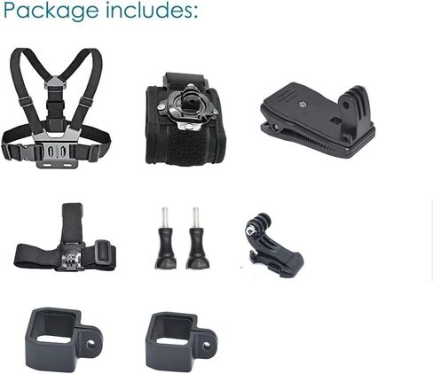 مجموعة ملحقات Fotoleey لـ DJI Osmo Pocket 3 حزام الصدر جبل حزام الرأس جبل حقيبة الظهر جبل المعصم جبل قابل للتعديل in Kuwait