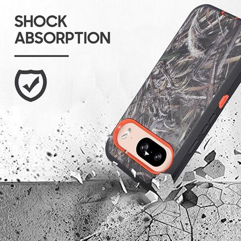 Designed for Google Pixel 9 2024 Case with Belt Clip Holster, Built-in Screen, Anti-Drop, Shockproof, with Kickstand, Heavy Duty Protection (Black) in Kuwait