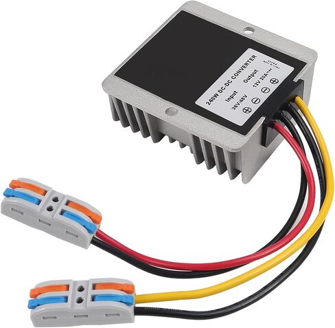 20A 240W 12v Golf Cart 48V 36V to 12V Converter Voltage Regulator Reducer Transformer Waterproof Voltage Reducer for Golf Cart with Lever Wire Connectors 2 in 2 Out in Saudi Arabia