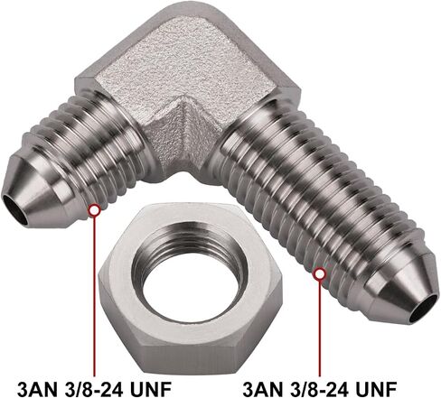 Podavelle 3AN Stainless Steel Bulkhead Brake Hose Fitting Adapter Straight with Nut in Saudi Arabia