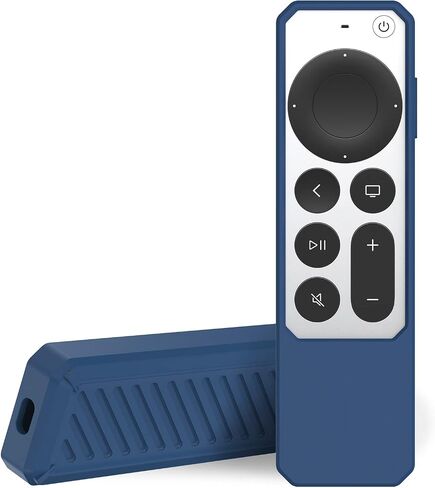 Silicone Case Compatible with Apple TV 4K 2021 2022 Generation/Apple Siri 4K - Shockproof/Anti-Slip/Scratch Remote Control Cover - Blue in Saudi Arabia