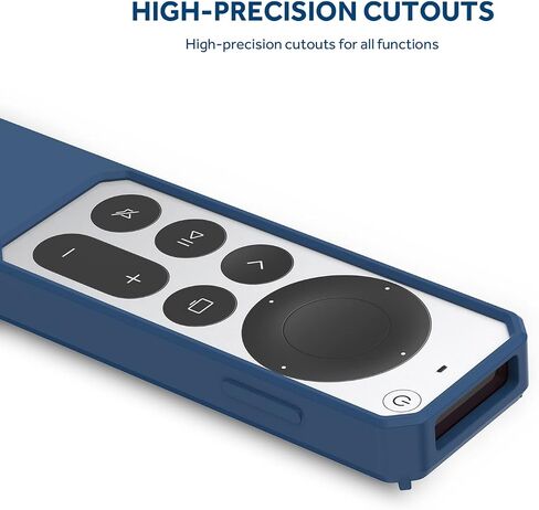 Silicone Case Compatible with Apple TV 4K 2021 2022 Generation/Apple Siri 4K - Shockproof/Anti-Slip/Scratch Remote Control Cover - Blue in Saudi Arabia