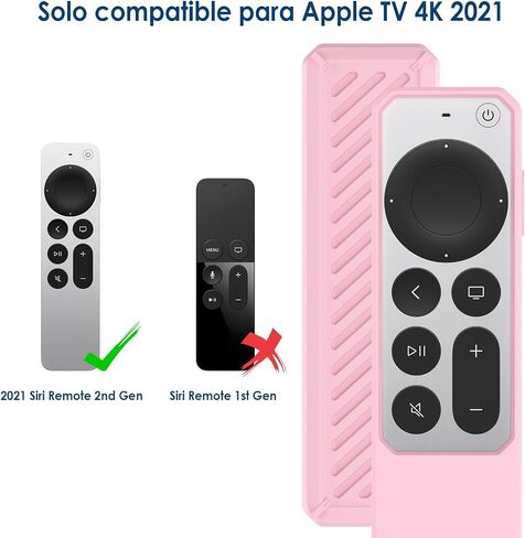 Silicone Case Compatible with Apple TV 4K 2021 2022 Generation/Apple Siri 4K - Shockproof/Anti-Slip/Scratch Remote Control Cover - Blue in Saudi Arabia