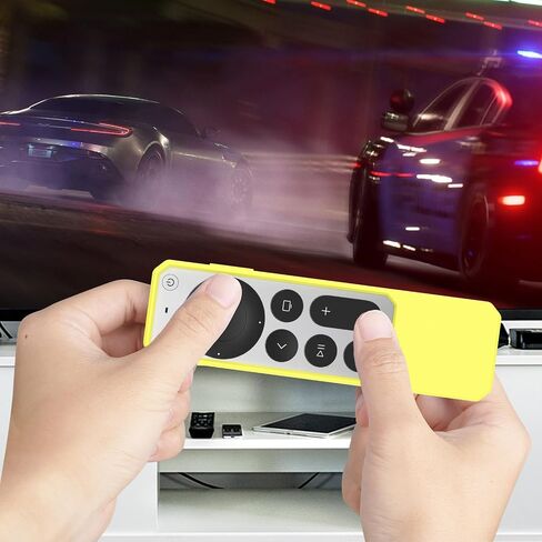 Silicone Case Compatible with Apple TV 4K 2021 2022 Generation/Apple Siri 4K - Shockproof/Anti-Slip/Scratch Remote Control Cover - Blue in Saudi Arabia