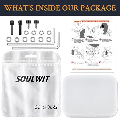 SOULWIT Metal Swivel Pins Replacement Parts Kit for Bose QuietComfort 35/QC35/QC35 II/QC45/QuietComfort SE (QC SE)/New Quiet Comfort Wireless Headphones, Hinge Screws Accessories and Gasket (Black) in Saudi Arabia