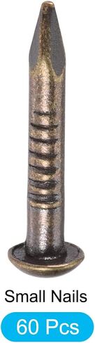 METALLIXITY Small Nails (2x25mm) 60pcs, Brass Tiny Hardware Nails - for Household Woodworking, Brass Tone in Saudi Arabia