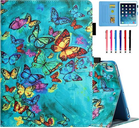 MonsDirect Case for iPad 9th Generation 10.2 inch iPad 8th 7th Generation 2021-2019, Suede Multi-Angle Stand Cover with Auto Wake/Sleep & Pen Holder & Card Slots for iPad 10.2/Pro 10.5 inch, Brown in Kuwait