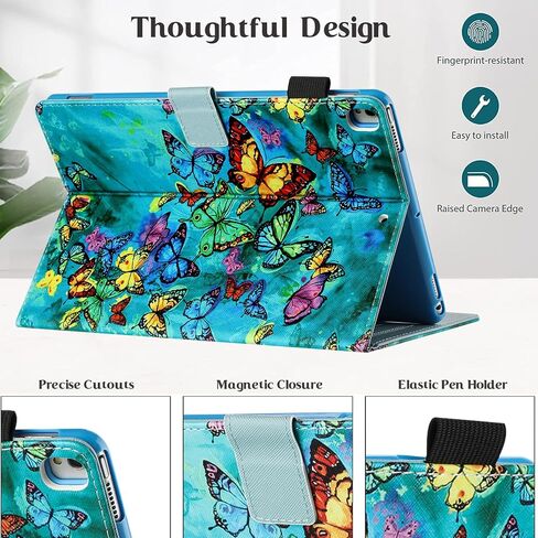 MonsDirect Case for iPad 9th Generation 10.2 inch iPad 8th 7th Generation 2021-2019, Suede Multi-Angle Stand Cover with Auto Wake/Sleep & Pen Holder & Card Slots for iPad 10.2/Pro 10.5 inch, Brown in Kuwait