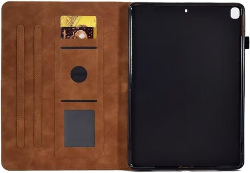 MonsDirect Case for iPad 9th Generation 10.2 inch iPad 8th 7th Generation 2021-2019, Suede Multi-Angle Stand Cover with Auto Wake/Sleep & Pen Holder & Card Slots for iPad 10.2/Pro 10.5 inch, Brown in Kuwait