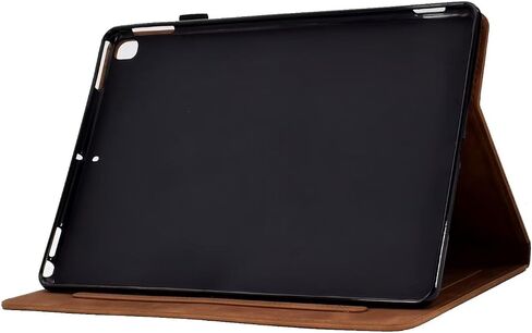 MonsDirect Case for iPad 9th Generation 10.2 inch iPad 8th 7th Generation 2021-2019, Suede Multi-Angle Stand Cover with Auto Wake/Sleep & Pen Holder & Card Slots for iPad 10.2/Pro 10.5 inch, Brown in Kuwait