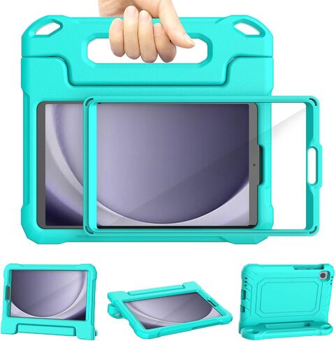 Kids Case for Samsung Galaxy Tab A9 8.7 Inch 2023 (SM-X110/X115/X117) & Galaxy Tab A7 Lite 8.7 Inch 2021, Built-in Screen Protector, Shockproof Handle Stand Cover for Galaxy 8.7", Blue in Kuwait