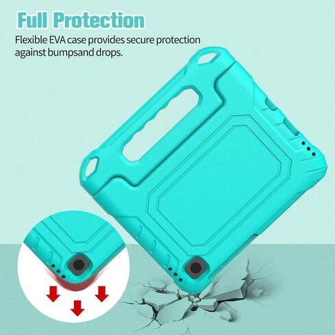 Kids Case for Samsung Galaxy Tab A9 8.7 Inch 2023 (SM-X110/X115/X117) & Galaxy Tab A7 Lite 8.7 Inch 2021, Built-in Screen Protector, Shockproof Handle Stand Cover for Galaxy 8.7", Blue in Kuwait
