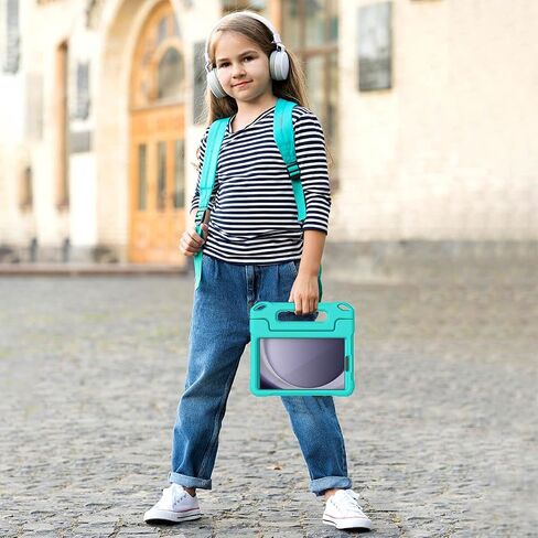Kids Case for Samsung Galaxy Tab A9 8.7 Inch 2023 (SM-X110/X115/X117) & Galaxy Tab A7 Lite 8.7 Inch 2021, Built-in Screen Protector, Shockproof Handle Stand Cover for Galaxy 8.7", Blue in Kuwait