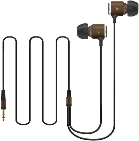 Headphones with Extra Long Cord Extra Earbuds for PC TV Ear Listening Earbuds without Microphone Plug in Headphones Ear Buds Headphones for Computer with No Mic Earphones Brown 10FT in Saudi Arabia