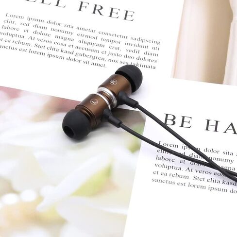 Headphones with Extra Long Cord Extra Earbuds for PC TV Ear Listening Earbuds without Microphone Plug in Headphones Ear Buds Headphones for Computer with No Mic Earphones Brown 10FT in Saudi Arabia