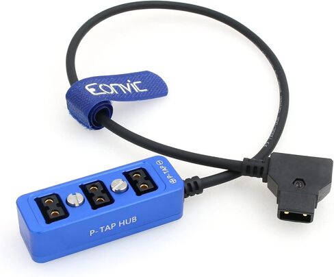 Eonvic Male D-tap B to 4-Port Female D-Tap P-Tap Hub Adapter Splitter for ARRI RED Cameras TILTA Steadicam IDX Battery (Straight Cable) in Saudi Arabia