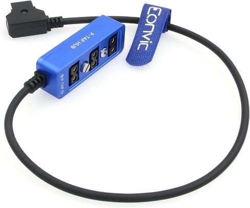 Eonvic Male D-tap B to 4-Port Female D-Tap P-Tap Hub Adapter Splitter for ARRI RED Cameras TILTA Steadicam IDX Battery (Straight Cable) in Saudi Arabia