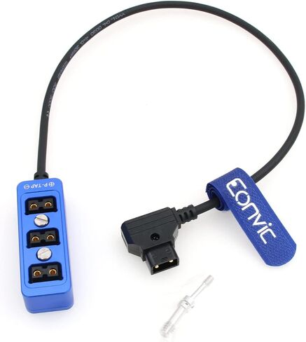 Eonvic Male D-tap B to 4-Port Female D-Tap P-Tap Hub Adapter Splitter for ARRI RED Cameras TILTA Steadicam IDX Battery (Straight Cable) in Saudi Arabia