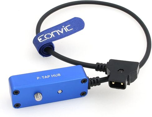 Eonvic Male D-tap B to 4-Port Female D-Tap P-Tap Hub Adapter Splitter for ARRI RED Cameras TILTA Steadicam IDX Battery (Straight Cable) in Saudi Arabia