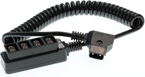 Eonvic Male D-tap B to 4-Port Female D-Tap P-Tap Hub Adapter Splitter for ARRI RED Cameras TILTA Steadicam IDX Battery (Straight Cable) in Saudi Arabia