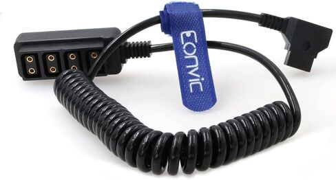 Eonvic Male D-tap B to 4-Port Female D-Tap P-Tap Hub Adapter Splitter for ARRI RED Cameras TILTA Steadicam IDX Battery (Straight Cable) in Saudi Arabia