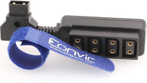 Eonvic Male D-tap B to 4-Port Female D-Tap P-Tap Hub Adapter Splitter for ARRI RED Cameras TILTA Steadicam IDX Battery (Straight Cable) in Saudi Arabia