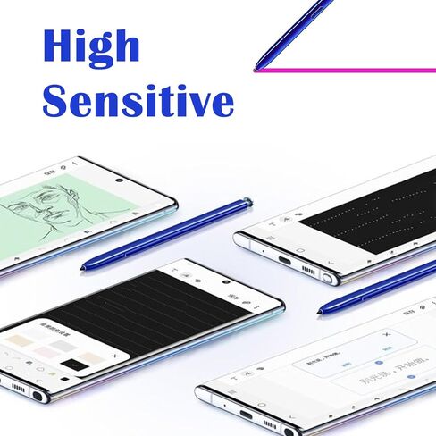 2 Pcs Galaxy Note 10 Stylus Pen Replacement for Samsung Galaxy Note 10 Note 10 Plus Note 10+ 5G Touch S Pen withoutBluetooth(Aura Glow Silver) in Kuwait