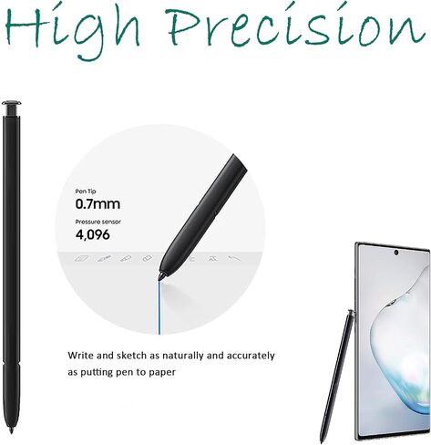 2 Pcs Galaxy Note 10 Stylus Pen Replacement for Samsung Galaxy Note 10 Note 10 Plus Note 10+ 5G Touch S Pen withoutBluetooth(Aura Glow Silver) in Kuwait