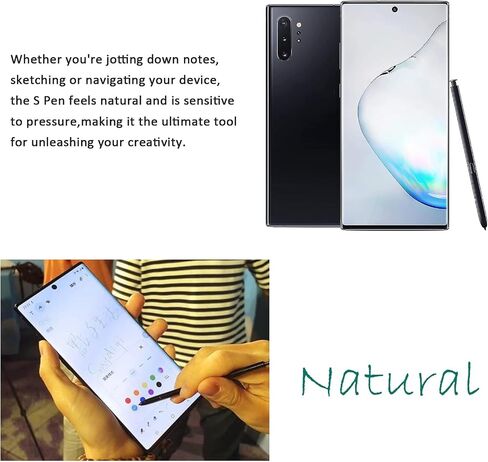 2 Pcs Galaxy Note 10 Stylus Pen Replacement for Samsung Galaxy Note 10 Note 10 Plus Note 10+ 5G Touch S Pen withoutBluetooth(Aura Glow Silver) in Kuwait