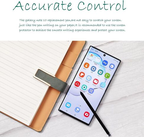 2 Pcs Galaxy Note 10 Stylus Pen Replacement for Samsung Galaxy Note 10 Note 10 Plus Note 10+ 5G Touch S Pen withoutBluetooth(Aura Glow Silver) in Kuwait