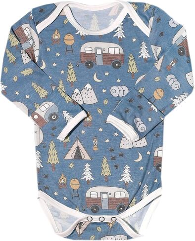 Copper Pearl Long Sleeve Bodysuit Baby: Ultra Soft Baby for Newborns, Boys, and Girls - Stylish, Comfortable, Overlap Shoulders, Premium Knit Fabric - 6-12 Months, Cheery in Saudi Arabia