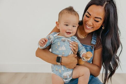 Copper Pearl Long Sleeve Bodysuit Baby: Ultra Soft Baby for Newborns, Boys, and Girls - Stylish, Comfortable, Overlap Shoulders, Premium Knit Fabric - 6-12 Months, Cheery in Saudi Arabia