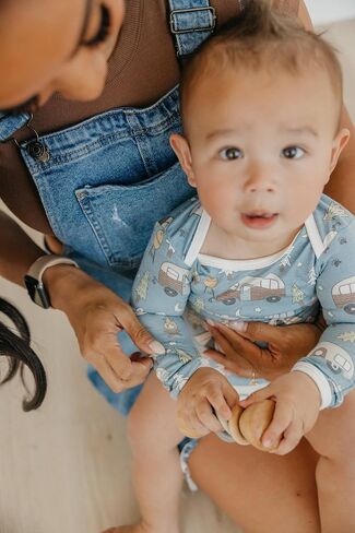 Copper Pearl Long Sleeve Bodysuit Baby: Ultra Soft Baby for Newborns, Boys, and Girls - Stylish, Comfortable, Overlap Shoulders, Premium Knit Fabric - 6-12 Months, Cheery in Saudi Arabia