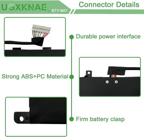 BTY-M57 Laptop Battery for MSI GP66 GP76 Leopard 10UE 10UG 10UH 11UE 11UG 1MSI Vector GP66 GP76 12UE 12UG 12UGS 12UH Serie Notebook 4ICP6/35/140 15.2V 65Wh 4280mAh in Kuwait